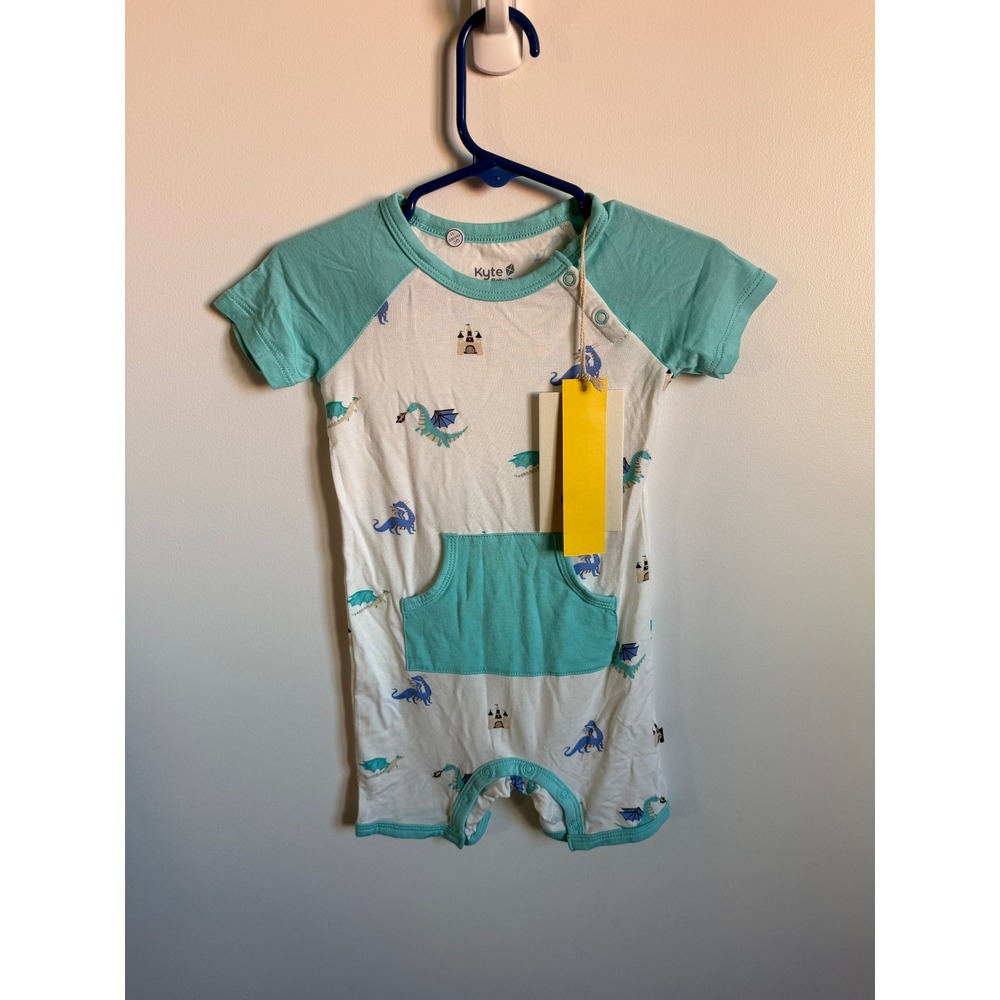 Kyte Baby Dragon Castle Bamboo Shortall 2T NWT